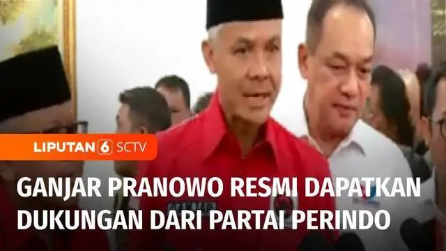 Bakal calon presiden PDI Perjuangan, Ganjar Pranowo mendapat tambahan dukungan dari Partai Perindo yang ditandai penandatanganan kerja sama antara PDI Perjuangan dengan Perindo.