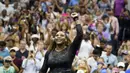 Namun, setelah itu, Serena mampu unggul dan menghabisi Kovinic di set kedua dengan skor 6-3. (AP/John Minchillo)