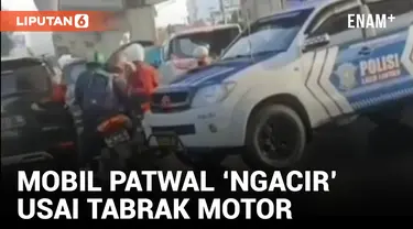 Mobil Patwal Polisi Tabrak Pemotor di Makassar