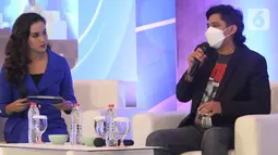 Koordinator Pemberdayaan Kapasitas Teknologi Digital Direktorat Pemberdayaan Informatika Aris Kurniawan menjadi pembicara dalam Roadshow perdana kompetisi Indonesia Entrepreneur TIK (IdenTIK) tahun 2022 yang diselenggarakan oleh Kementerian Kominfo, Malang (29/03/2022). (Liputan6.com/HO/Kominfo)