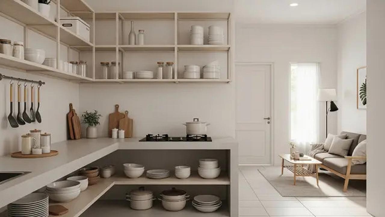8 Model Dapur Minimalis dan Ruang Tamu Menyatu Tanpa Sekat, Cocok untuk Rumah Tipe 36