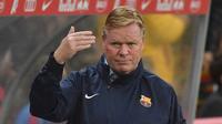 Ronald Koeman memang gagal mengangkat prestasi Barcelona sejak ditunjuk manajemen Barca membesut Blaugrana sejak awal musim 2020/2021. Situasi makin pelik usai Lionel Messi terpaksa hengkang. Sisi positifnya, Koeman sukses memaksimalkan 5 talenta muda yang dipunya. (AFP/APA/Barbara Gindl)