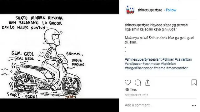 Berbagai hal bisa dijadikan Meme menarik, tidak terkecuali yang berkaitan dengan otomotif.