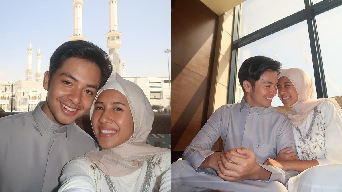 7 Potret Angga Yunanda dan Shenina Lebaran di Tanah Suci, Tampil Serasi