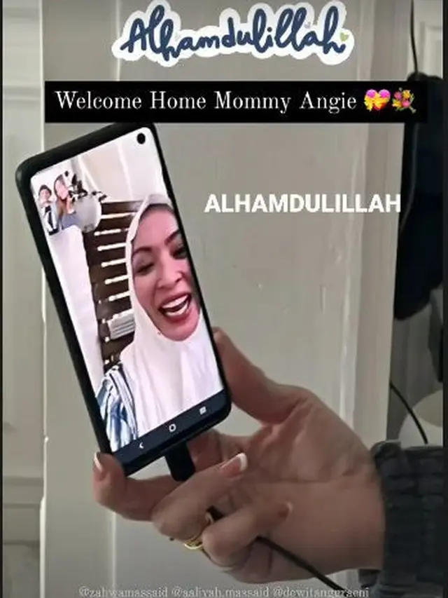 Unggahan Reza Artamevia saat video call dengan Angelina Sondakh