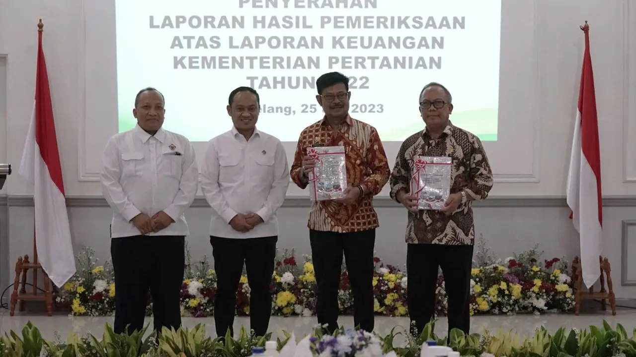 BPK Apresiasi Laporan Keuangan Kementan Tahun 2022