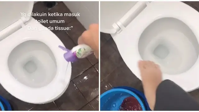 Tidak Ada Tisu, Aksi Wanita Bersihkan Kloset Sebelum Digunakan Ini Geleng Kepala
