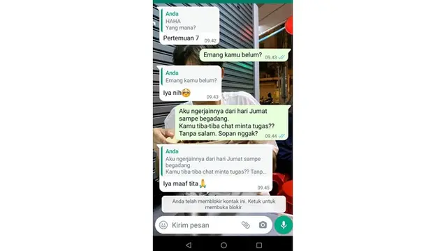 6 Chat Teman Tanya Tugas Ini Endingnya Bikin Elus Dada