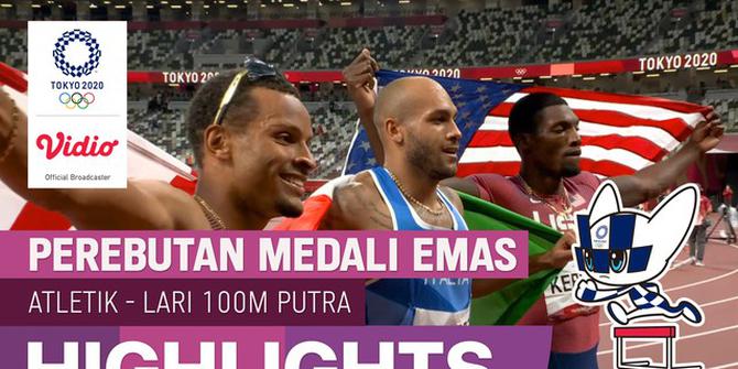 VIDEO: Seru dan Menegangkan! Final Lari 100 Meter Putra Olimpiade Tokyo 2020, Sprinter Italia Cetak Sejarah