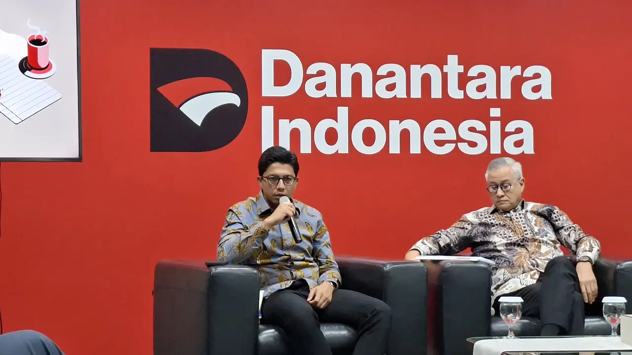 Director of Investment, Danantara Investment Management, Fadli Rahman dalam diakusi media di Wisma Danantara, Jakarta, Kamis (9/4/2026). (Liputan6.com/Arief)