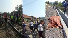 Detik-Detik Pemotor Tewas Tertabrak Kereta di Perlintasan Tanpa Palang
