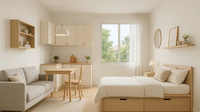 Desain Rumah Kecil 5×8 Bergaya Skandinavia/AI