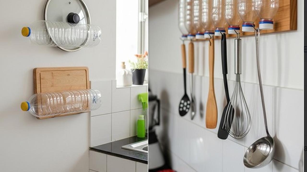 Ide Organizer Dapur dari Botol Minyak Bekas (AI Generated)