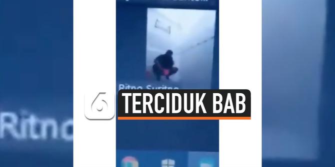 VIDEO: Memalukan, Pria Terciduk BAB Saat Rapat Zoom