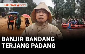Tidak hanya di Kabupaten Solok, banjir bandang juga menerjang permukiman warga di Padang, Sumatra Utara. Banjir terjadi karena air Sungai Pasar Lalang meluap setelah diguyur hujan deras.