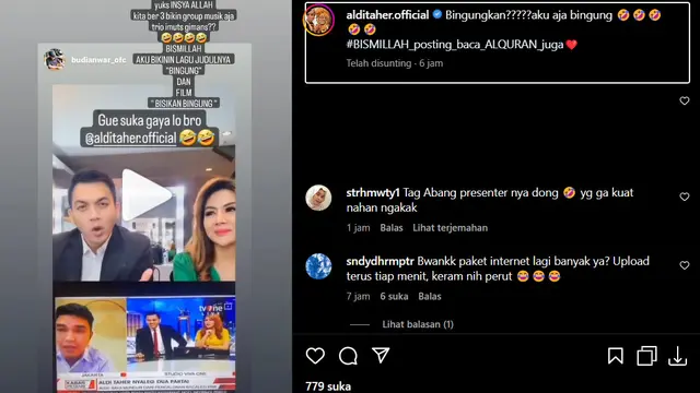 Aldi Taher Girang Trending Berhari-Hari, Kini Malah Ajak Dua Presenter yang Viral Bareng Dirinya untuk Bentuk Grup Musik: Trio Imuts