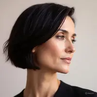 Model Rambut Short Layered Bob untuk Wanita Usia 40-an (Created by AI)