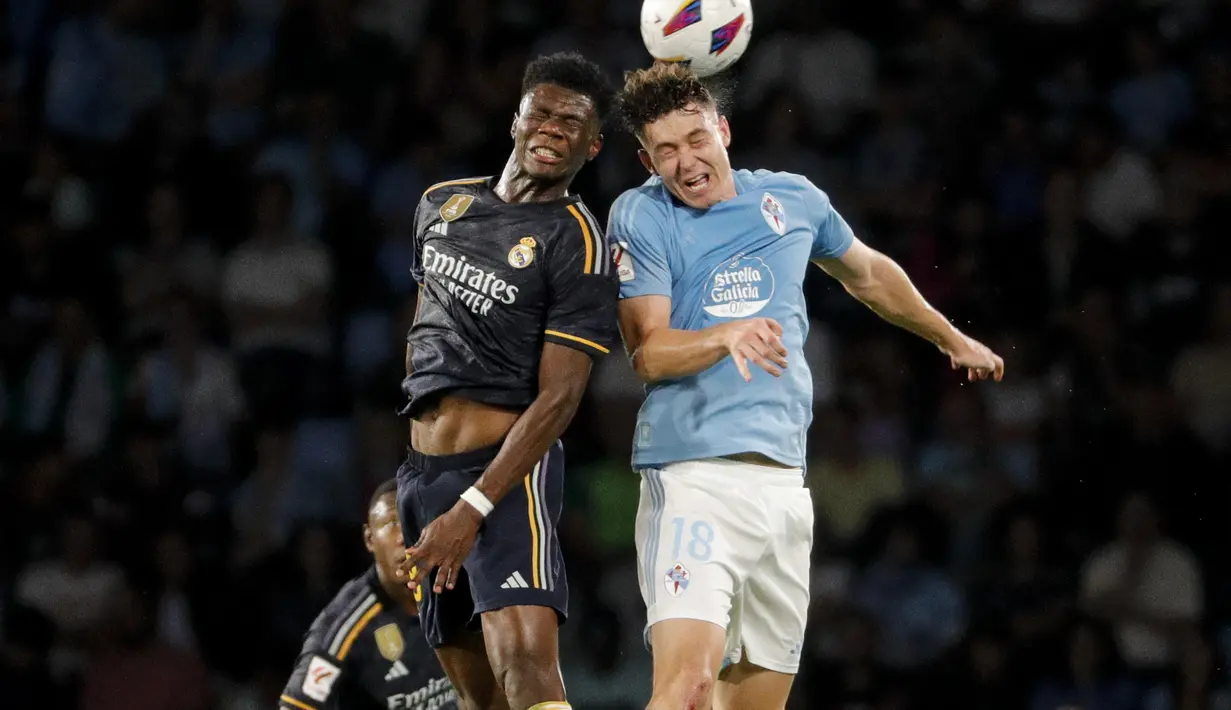 Jude Bellingham keluar menjadi pahlawan lewat gol sundulannya di menit ke-81.  (AP Photo/Lalo R. Villar)