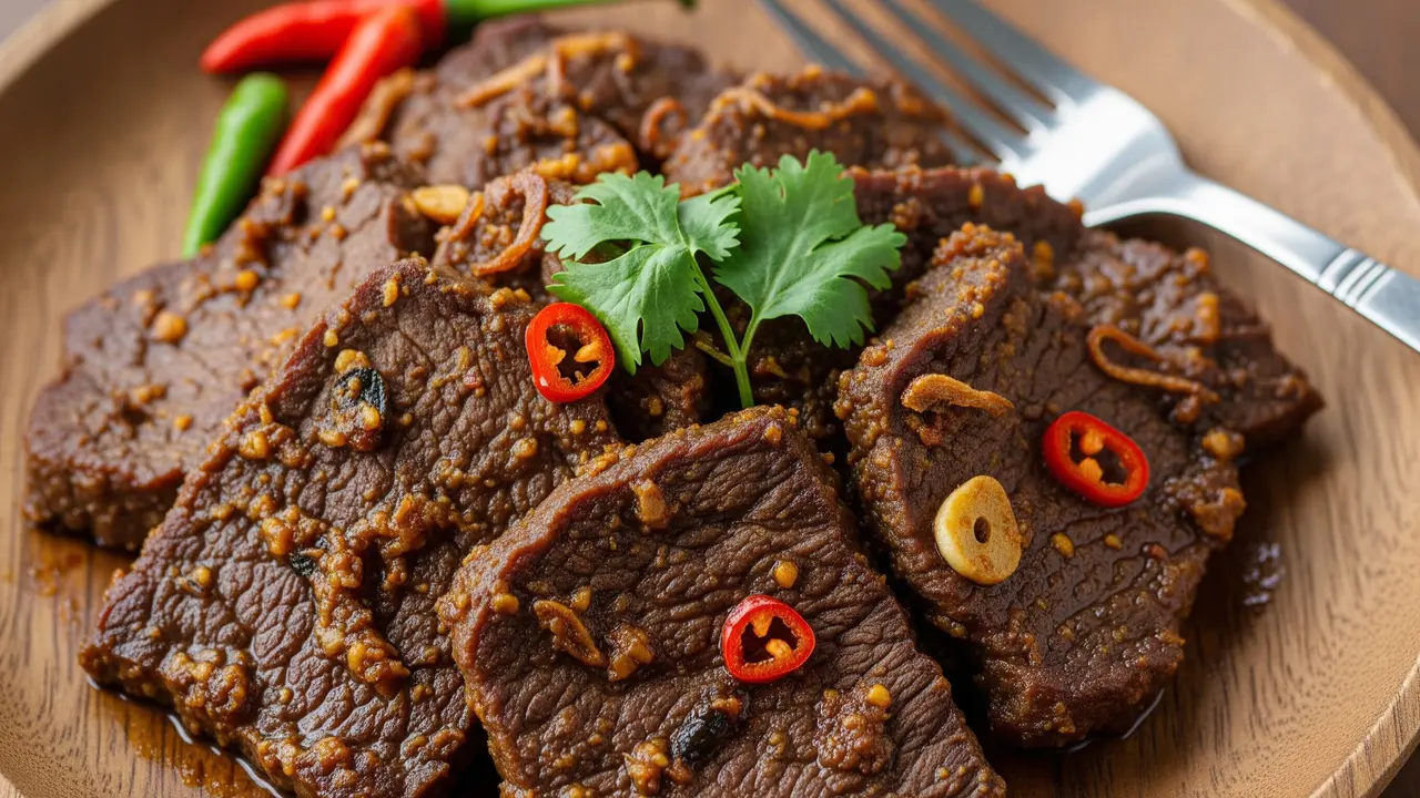 Gepuk Daging Sapi Basah Tanpa Santan