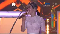 Syahrini tampil sepanggung dengan Luna Maya di Shopee Big Ramadhan Sale di Balai Sarbini, Jakarta Kamis 24 Mei 2019