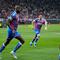 Striker Crystal Palace, Jean-Philippe Mateta merayakan golnya ke gawang Rayo Vallecano di final UEFA Confrence League 2025/2026, Kamis (28/5/2026) (AP Photo/Ebrahim Noroozi)