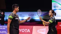 Ganda campuran Indonesia Praveen Jordan / Melati Daeva Oktavianti lolos ke final Thailand Open 2021 di Impact Arena, Bangkok. (foto: BWF-limited acces)