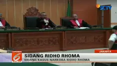 Kasus penyalahgunaan narkotika jenis sabu yang menjerat penyanyi dangdut Ridho Rhoma Selasa Petang kembali digelar 