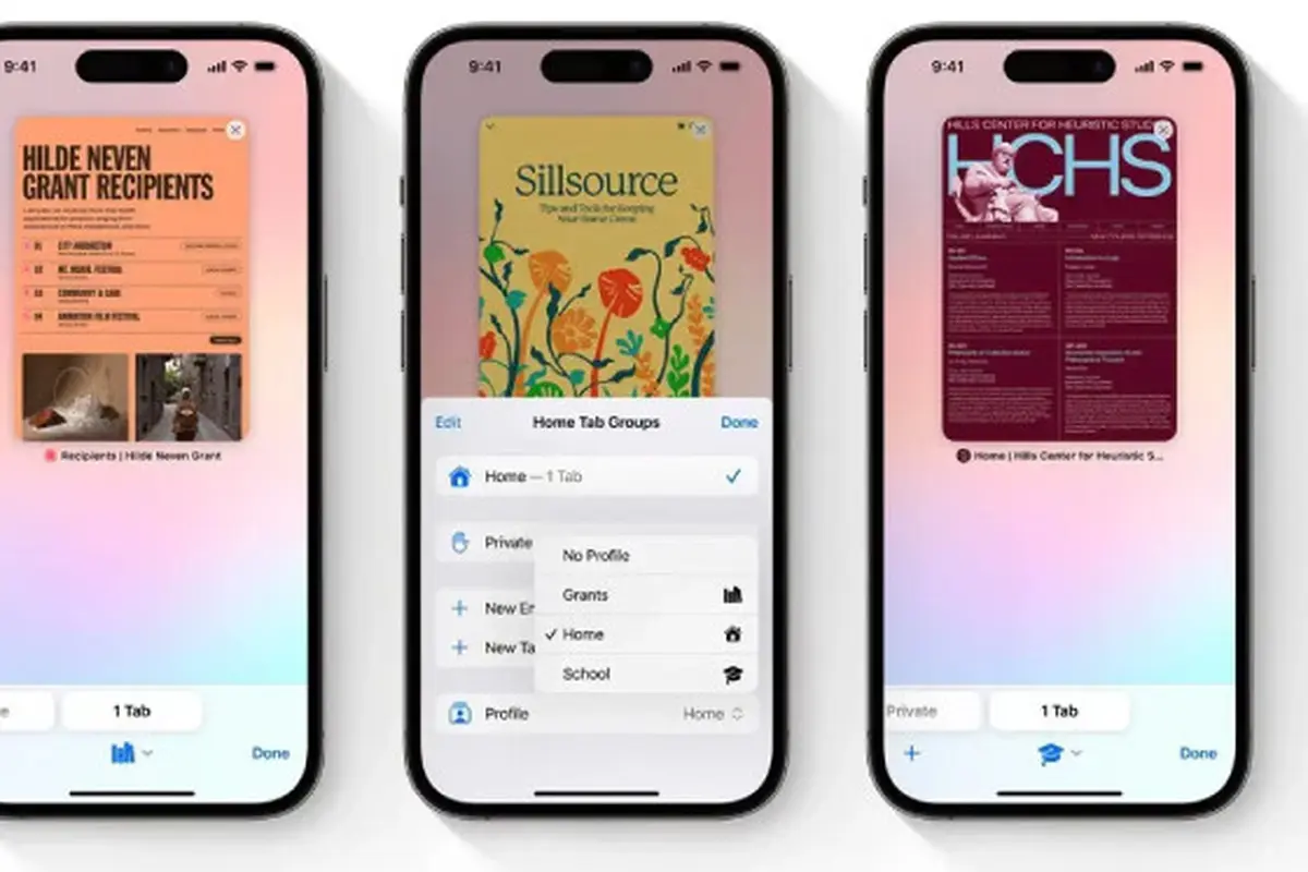 Profil Terpisah di Browser pada iOS 17. Dok: Apple