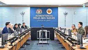 Menteri Pemuda dan Olahraga Republik Indonesia (Menpora RI) Erick Thohir mengadakan pertemuan Menteri Belia dan Sukan (Menteri Pemuda dan Olahraga) Malaysia Muhammed Taufiq Johari pada Selasa (10/2/2026)