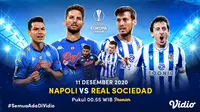 Live streaming Liga Europa Napoli vs Real Sociedad, Jumat (11/12/2020) pukul 00.55 WIB dapat disaksikan melalui platform Vidio. (Dok. Vidio)