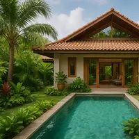 Desain Rumah Tropis Modern tanpa AC yang Sejuk dan Nyaman (Foto: ChatGPT)