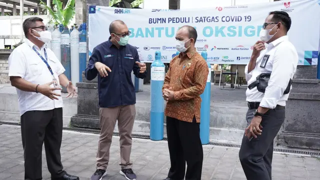 Bantu Penuhi Kebutuhan Oksigen di Bali, BUMN Salurkan Puluhan Tabung Oksigen