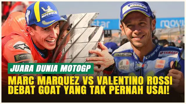 Berita video kali ini membahas tentang perdebatan siapa lebih layak menerima status GOAT antara Marc Marquez atau Valentino Rossi.