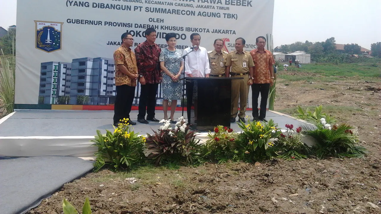 Jokowi Resmikan Pembangunan Rusunawa Rawa Bebek