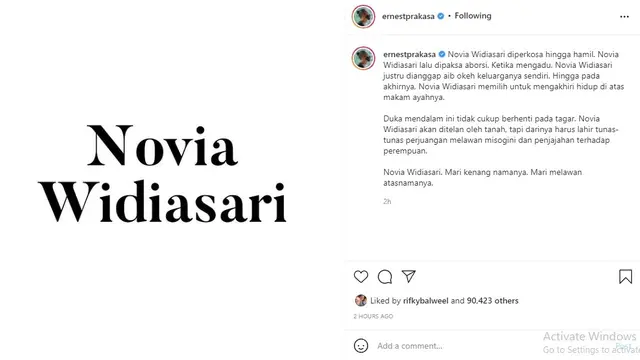 Ernest Prakasa (Foto: Instagram/@ernestprakasa)
