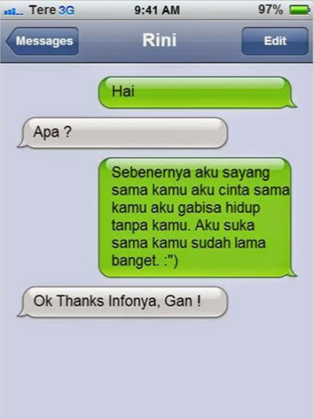 Ngakak, 6 Chat Lagi PDKT tapi Gagal Total