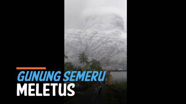 Masyarakat Lumajang dikejutkan dengan letusan gunung Semeru Sabtu (4/12) sore. Letusan memicu kepanikan warga setempat.