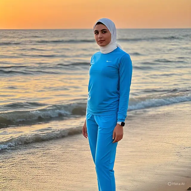 Camping Outfit Hijab. Foto: Meta AI