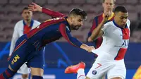 Gerard Pique marah-marah terus saat Barcelona melawan PSG (AFP)