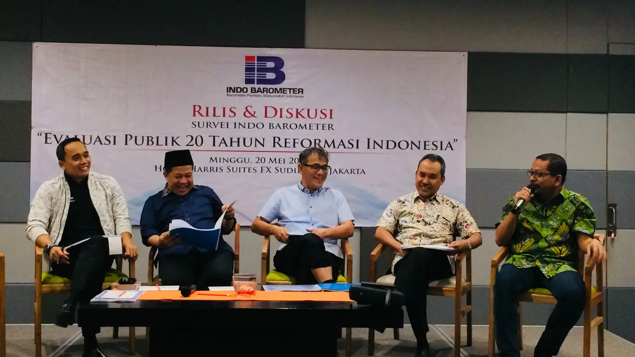 Diskusi 20 Tahun Reformasi Indo Barometer (Merdeka.com/Titin Supriyatin)