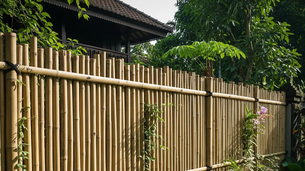 Langkah Membuat Pagar Kebun Rumah dari Bambu/Ilustrasi Gemini AI