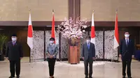 Pertemuan antara Menlu Retno Marsudi dan Menhan Prabowo Subianto dengan Menlu Motegi Toshimitsu dan Menhan Kishi Nobuo dalam kunjungan ke Jepang. (Foto: Twitter/ @Menlu_RI)