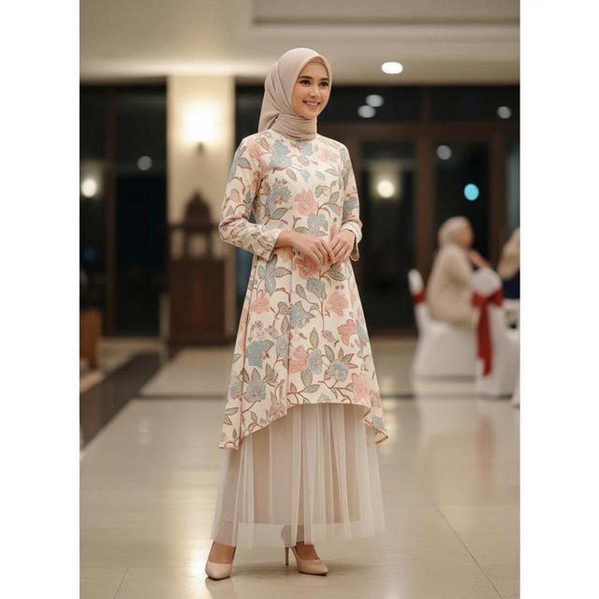 7 Model Gamis Batik untuk Arisan Wanita, Kombinasi Motif dan Warna yang Menawan