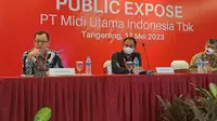 PT Midi Utama Indonesia Tbk (MIDI) menggelar rapat umum pemegang saham (RUPS), Rabu (17/5/2023).