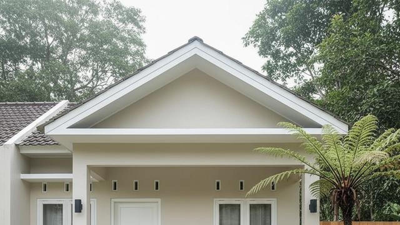 8 Model Rumah Kecil Tapi Luas dengan Tanaman Daun Lebar di Teras Depan, Asri