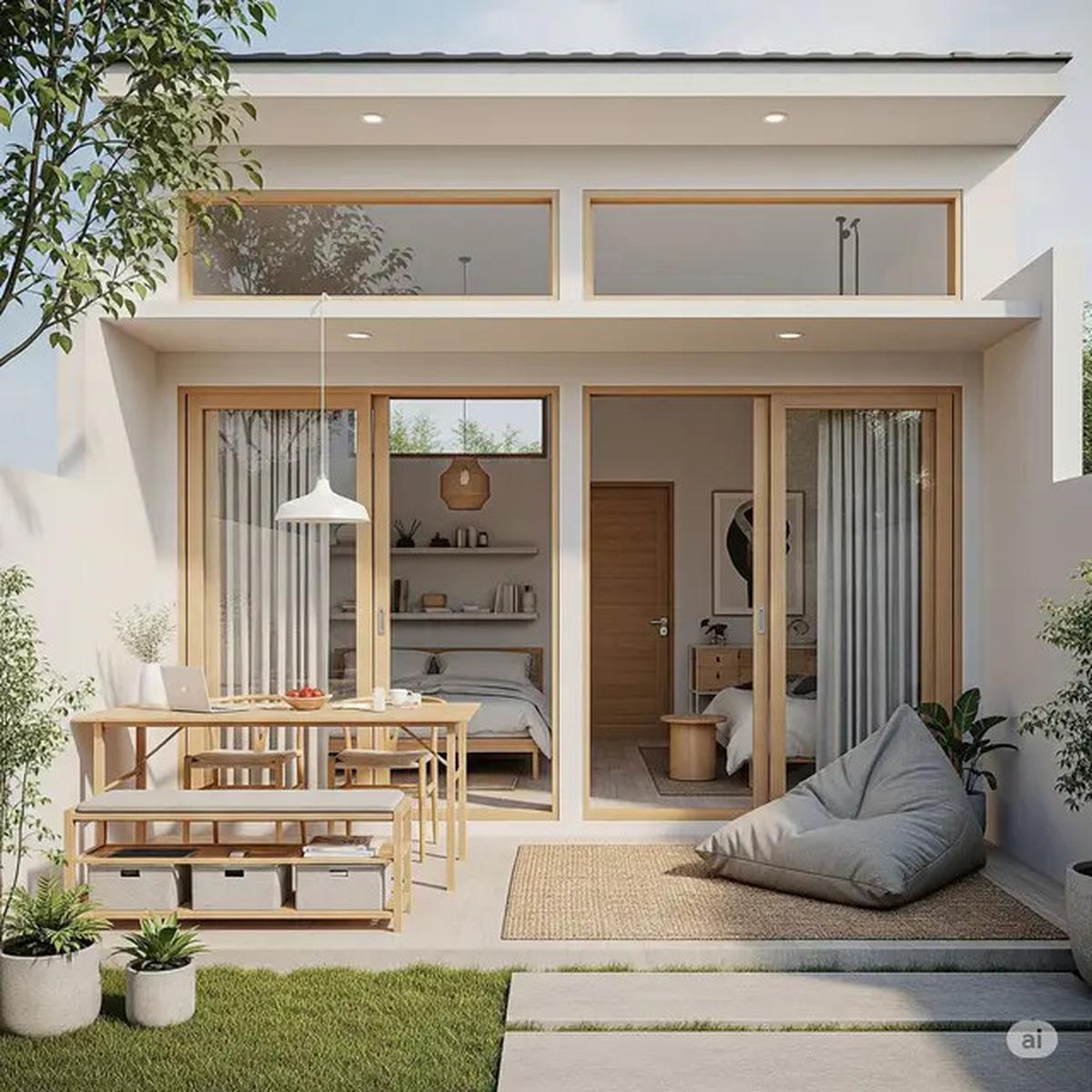 7 Inspirasi Desain Rumah Sederhana Sekali 2 Kamar Ukuran 4x6, Fungsional Hemat Anggaran