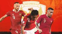 Timnas Indonesia - Ilija Spasojevic, Samsul Arif, Beto Goncalvers (Bola.com/Adreanus Titus)