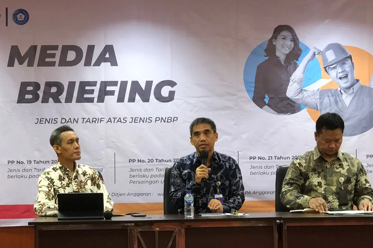 Direktur PNBP Kementerian/Lembaga (K/L) Kementerian Keuangan Wawan Sunarjo dalam media briefing di Gedung Sutikno Slamet Direktorat Jenderal Anggaran, Selasa (18/7/2023). (Tira/Liputan6.com)