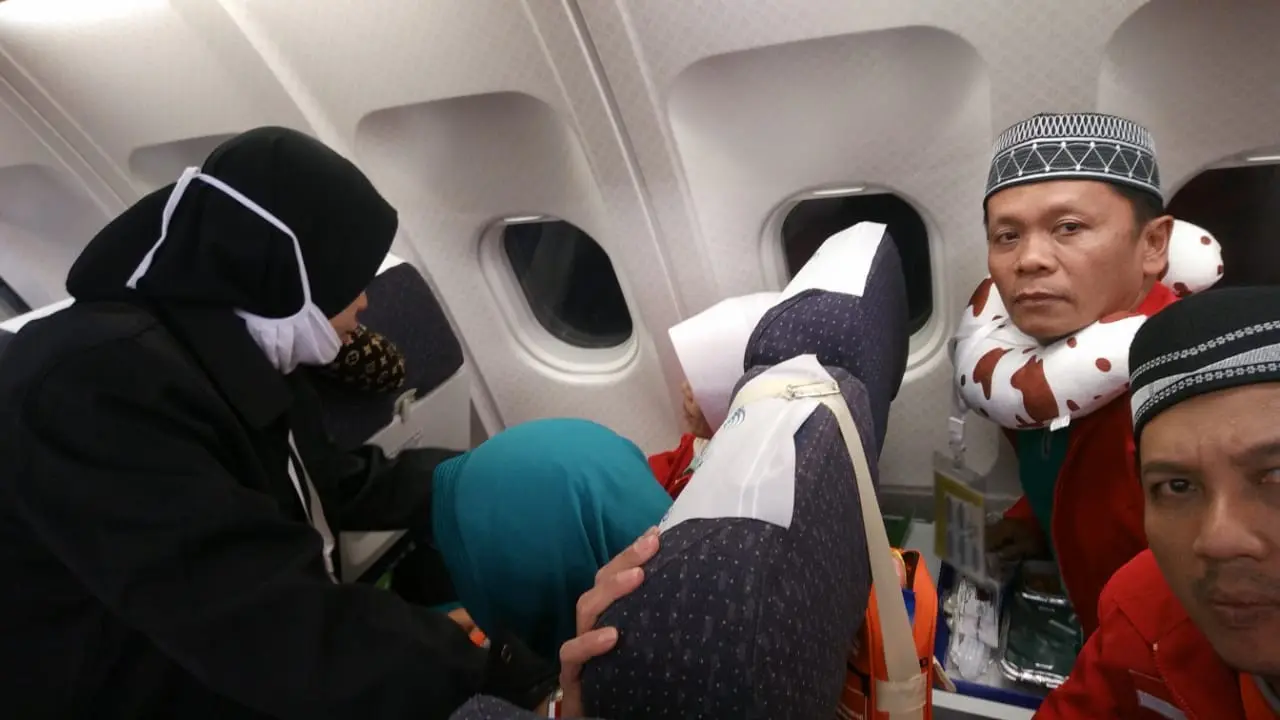 Sumiyatun, calon haji asal Blora, meninggal di pesawat.