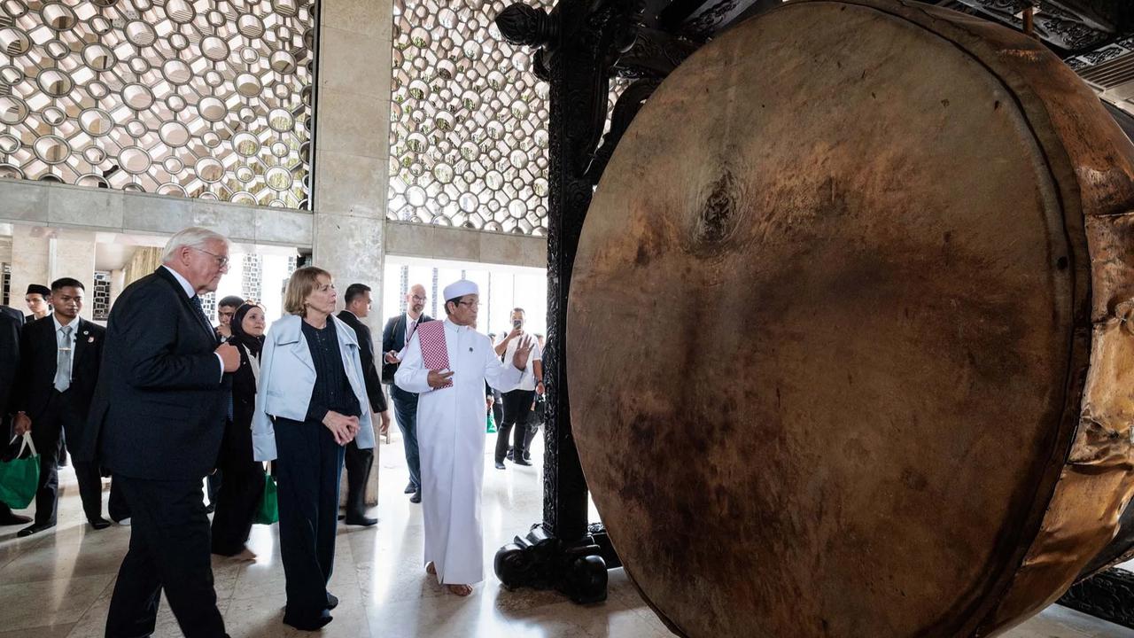 FOTO: Presiden Jerman Tinjau Kerukunan Beragama di Jakarta